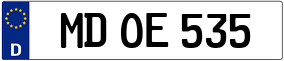Trailer License Plate